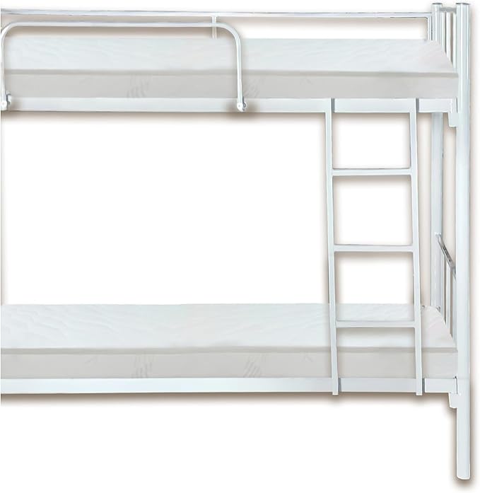 Premium Steel Metal Bunk Bed Dubai UAE | Double Grey Bunk Bed with Mattress & Ladder | INFINI HOMES