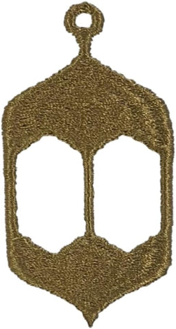 INFINI HOMES Iris Embroidered Face Towel 33x33cm 600 GSM - Premium Cotton Ramadan Lantern Design Gold Thread
