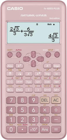 Casio FX-82ES Plus Scientific Calculator (Pink) – 252 Functions, Non-Programmable, Ideal for UAE School & University Use