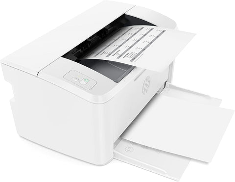 HP LaserJet M111a laser printer printing document with output tray open fast mono printing UAE
