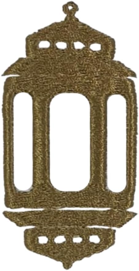 Premium Iris Embroidered Ramadan Face Towel UAE Dubai - 600 GSM Cotton Gold Thread Lantern