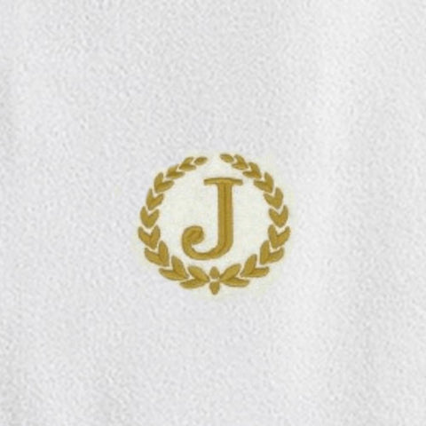 INFINI HOMES Luxury Monogrammed Towel Set - Premium 600 GSM Cotton Bath & Hand Towels (Golden Letter J)