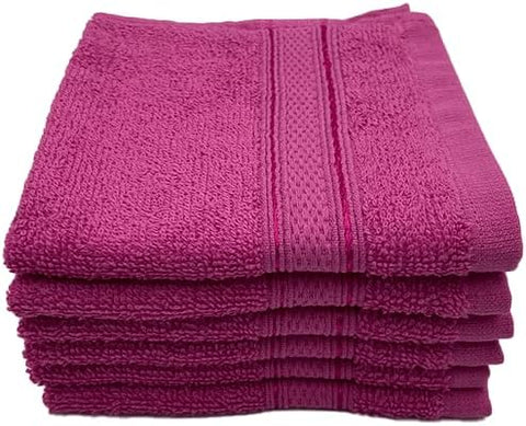 INFINI HOMES Daffodil Premium Face Towel Set - 30x30cm (6 Pack) - 600 GSM Cotton - UAE Wide Delivery