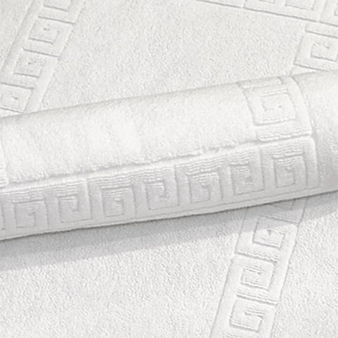 INFINI HOMES Magnolia Bath Mat 50x80cm - Premium 600 GSM Cotton Greek Design - UAE Wide Delivery