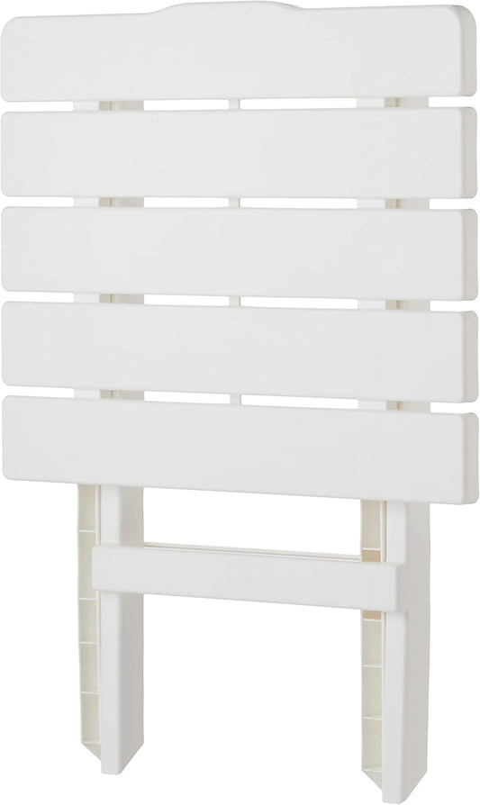 طاولة تخييم محمولة بيضاء مطوية - أثاث خارجي الإمارات | White Portable Camping Table Folded View - UAE Outdoor Furniture Dubai Sharjah