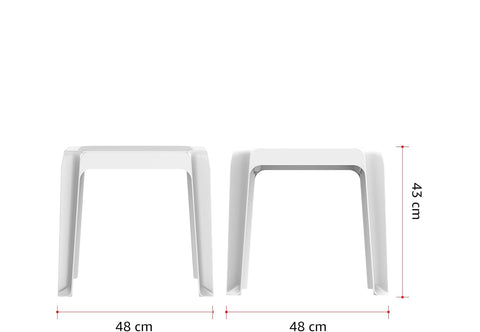 Premium Plastic Regina Low Square Table - UAE Wide Delivery | Dubai Abu Dhabi Sharjah
