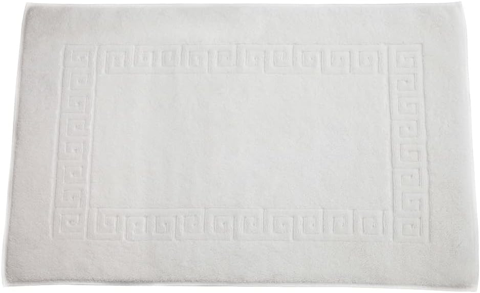 INFINI HOMES Magnolia Bath Mat 50x80cm - Premium 600 GSM Cotton Greek Design - UAE Wide Delivery