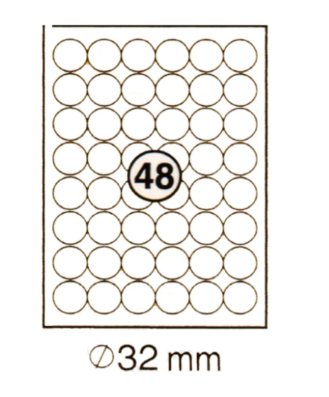 Premium Round Labels 32mm - UAE Wide Delivery | TopStick White Labels Dubai Abu Dhabi