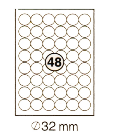 Premium Round Labels 32mm - UAE Wide Delivery | TopStick White Labels Dubai Abu Dhabi