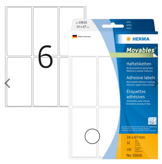 Herma Office Pack Movable Labels 34x67mm - UAE Wide Delivery | Dubai Abu Dhabi Sharjah