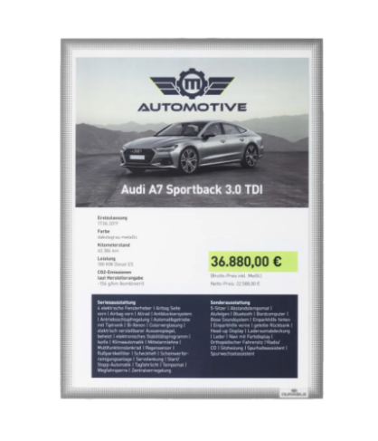 Durable INFO POCKET A4 Static Cling Document Holders - UAE Wide Delivery | 5 Pack Grey