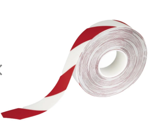 Durable DURALINE Signal Marking Tape 50mm x 30m Red/White - UAE Wide Delivery to Dubai, Abu Dhabi & All Emirates