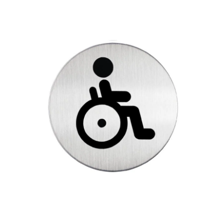 Durable WC Handicapped People Sign | UAE Accessibility Signage | Dubai Abu Dhabi Sharjah