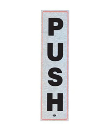 FIS PUSH Stickers 4x17cm - Premium Office Labels UAE | Dubai Abu Dhabi Sharjah