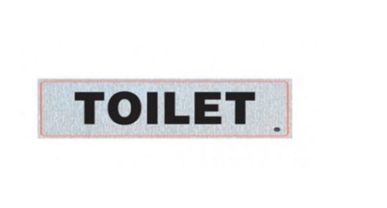 Premium TOILET Sign Sticker 17x4cm - UAE Wide Delivery | Dubai Abu Dhabi Sharjah
