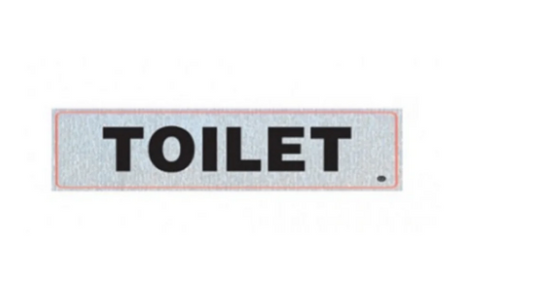 Premium TOILET Sign Sticker 17x4cm - UAE Wide Delivery | Dubai Abu Dhabi Sharjah