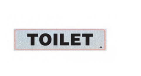 Premium TOILET Sign Sticker 17x4cm - UAE Wide Delivery | Dubai Abu Dhabi Sharjah