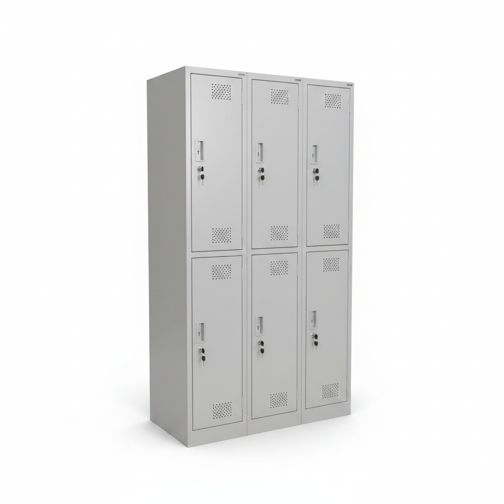 Metal Triplex Door Locker | 3-Door Steel Storage Cabinet | INFINI HOMES UAE