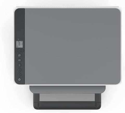 HP LaserJet Tank MFP 1602W top view with control panel and LCD display – office printer UAE