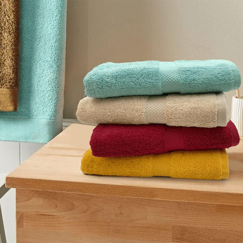 INFINI HOMES Gardenia Beige Premium Hand Towel Set - 100% Cotton Hotel Quality Bath Linen UAE