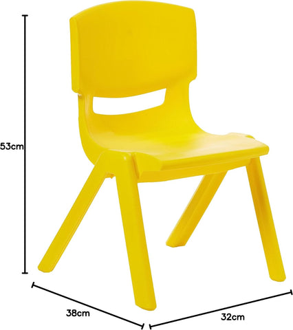 Premium Plastic Junior Deluxe Chair Yellow - Kids Furniture UAE | Dubai Abu Dhabi Sharjah