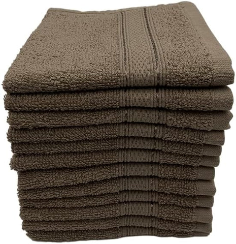 INFINI HOMES Daffodil Premium Face Towel Set - 30x30cm (12 Pack) | 100% Cotton Hotel Quality Bath Linen UAE