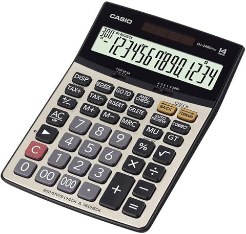 Casio DJ-240DPLUS Desktop Calculator | 14-Digit Display | Office Calculator Dubai UAE