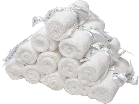 INFINI HOMES Iris White Luxury Face Towel Set - Premium 100% Combed Cotton Bath Linen UAE