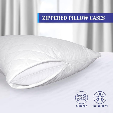 INFINI HOMES Pillow Protectors UAE - Microfiber Zipped Quilted