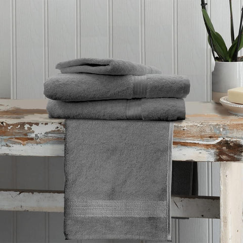 INFINI HOMES Premium Charcoal Luxury Towel Set - 100% Cotton Hotel Quality Bath Towels UAE