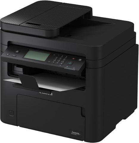 Canon i-SENSYS MF275dw Monochrome Laser Printer side angle with paper output – compact all-in-one printer Dubai UAE