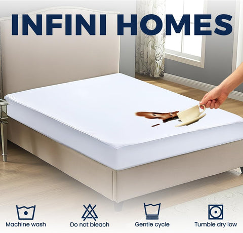 INFINI HOMES 200x200 Waterproof Mattress Protector Cover – Breathable | UAE