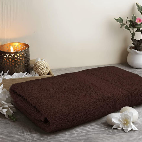INFINI HOMES Daffodil Premium Hand Towel Set - 100% Cotton, 40x60cm, 600 GSM, Hotel & Spa Quality Bath Linen (Brown)