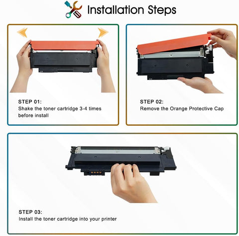 HP 117A Compatible Toner Cartridge Set - 4 Pack for HP Color Laser 150 178 179 Printers UAE