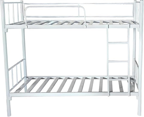 Premium Steel Metal Bunk Bed Dubai UAE | Double Grey Bunk Bed 190x90x175cm | Free Delivery Across UAE