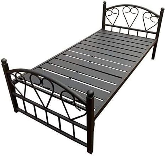 Metal Bed Frame Black Single Size UAE | INFINI HOMES Dubai Abu Dhabi Sharjah