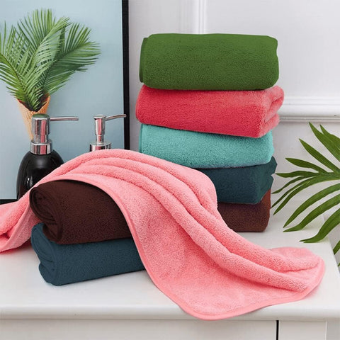 INFINI HOMES Premium Blue Microfiber Hair Towel - Quick Dry Bath Linen 70x140cm UAE