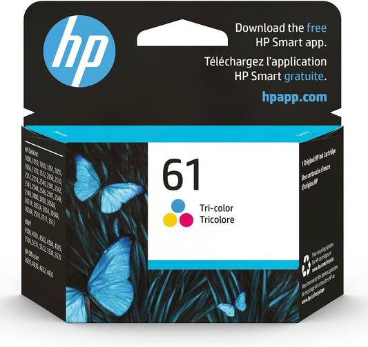 HP 61 Tri-Color Ink Cartridge Dubai UAE | Compatible with HP Deskjet, ENVY, Officejet Printers