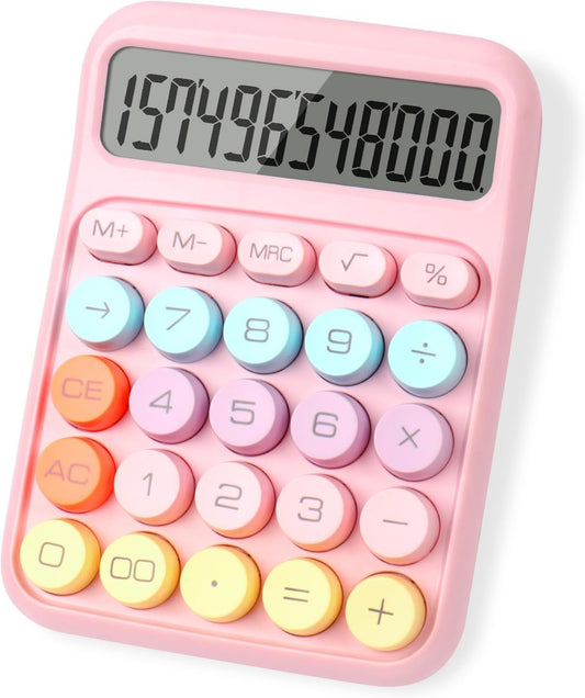 Pink Calculator 12 Digit - Desktop Calculator Dubai UAE | Large Display Office Calculator