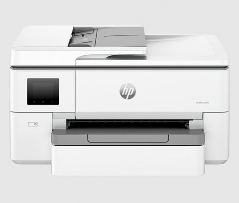 HP OfficeJet Pro 9720 Wide Format All-in-One Printer front view with touchscreen display and ADF, available in UAE