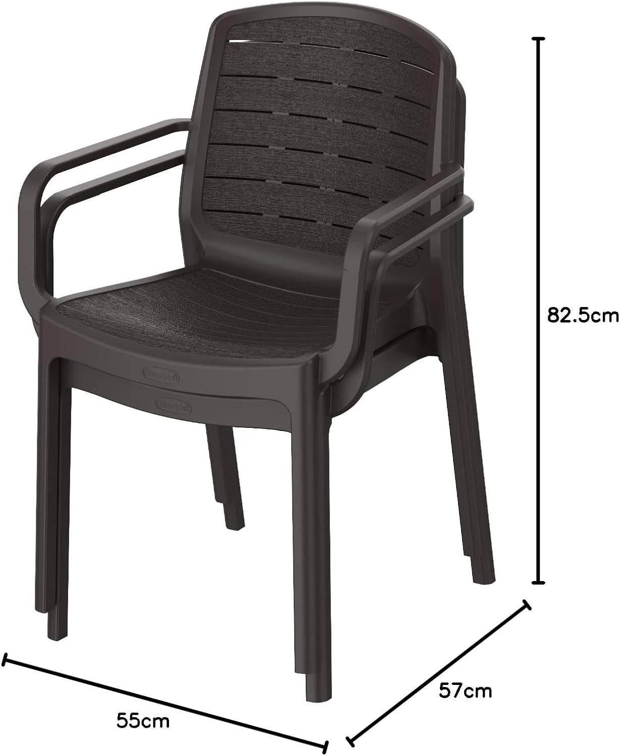 Premium Woodgrain Outdoor Chair Dark Brown - UAE Wide Delivery | Dubai Abu Dhabi Sharjah