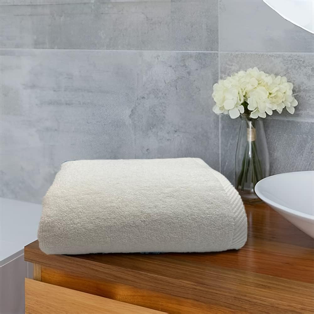 INFINI HOMES Iris Premium Hand Towel – 100% Cotton, 50x80 cm, 600 GSM, Ultra Soft Hotel Quality (White, Set of 1)