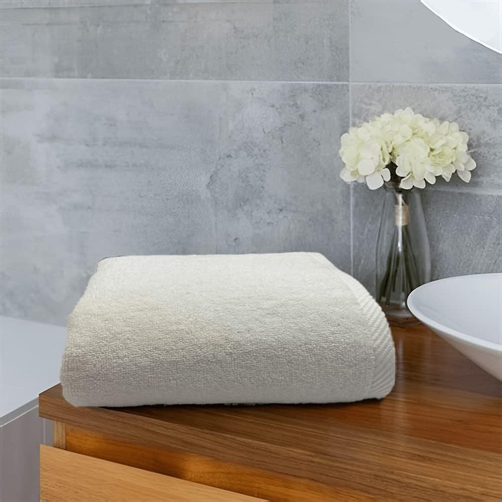 INFINI HOMES Iris White Luxury Hand Towel Set - Premium 100% Combed Cotton Bath Linen UAE