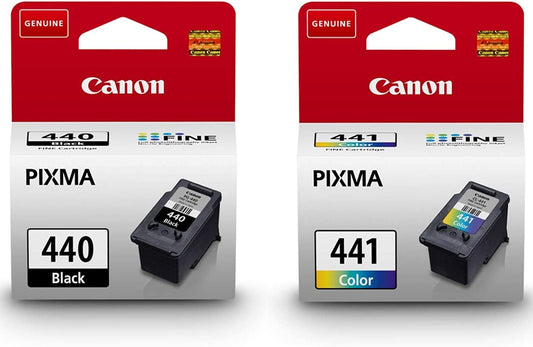Canon PG-440 & CL-441 Ink Cartridges - Black & Tricolor Set for Canon Printers UAE
