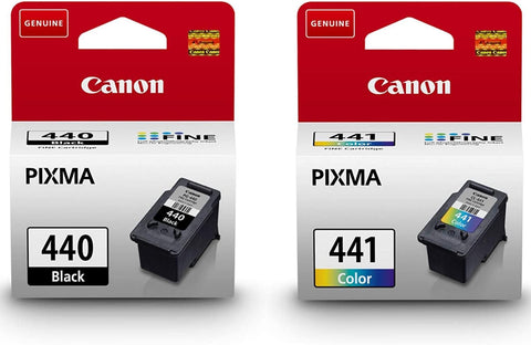 Canon PG-440 & CL-441 Ink Cartridges - Black & Tricolor Set for Canon Printers UAE