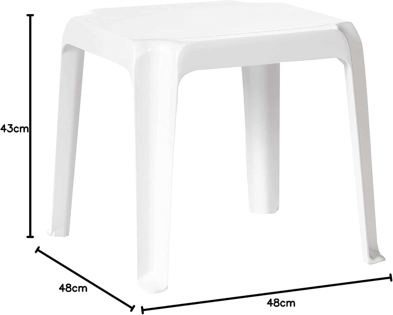 Premium Plastic Low Square Table UAE | Durable Outdoor Furniture Dubai Abu Dhabi