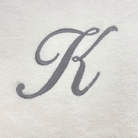 INFINI HOMES Luxury Monogrammed Hand Towel - Premium 100% Cotton Bath Linen 600 GSM (Silver Letter K)
