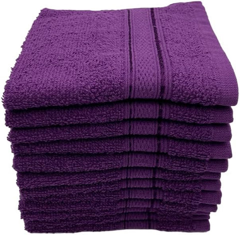 INFINI HOMES Daffodil Premium Face Towel Set - 30x30cm (12 Pack) | 100% Cotton Hotel Quality Bath Linen UAE