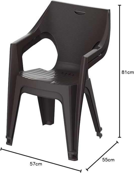 Set of 2 Duke Chair, Dark Brown