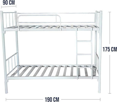 Heavy Duty Steel Bunk Bed Dubai UAE | Double Metal Bunk Bed with Ladder | INFINI HOMES